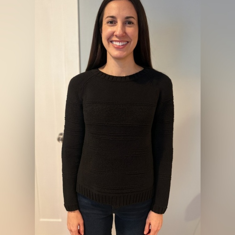 Pink Rose Classic Black Sweater